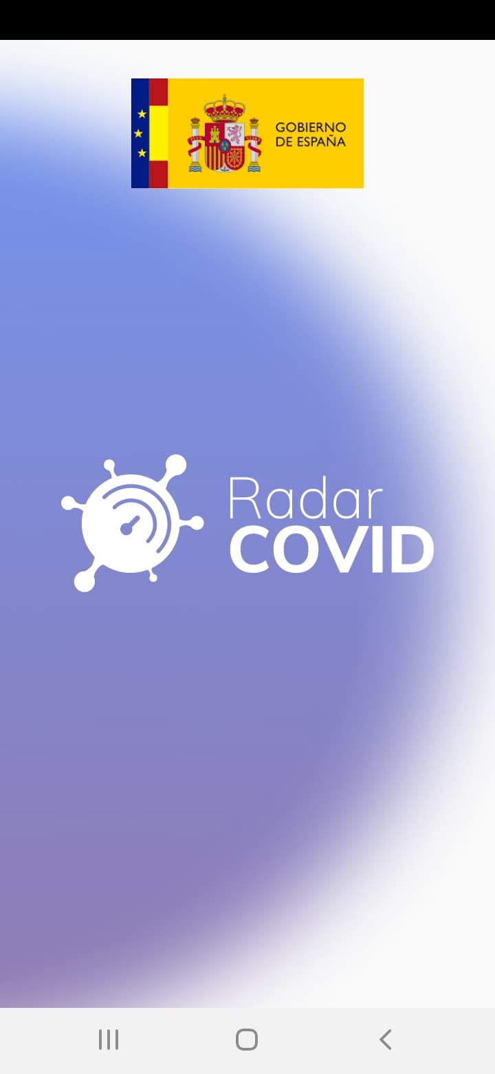 Pantalla 1 de Radar COVID