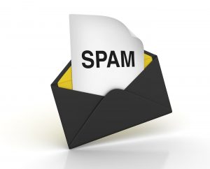 Concepto de carpeta de spam
