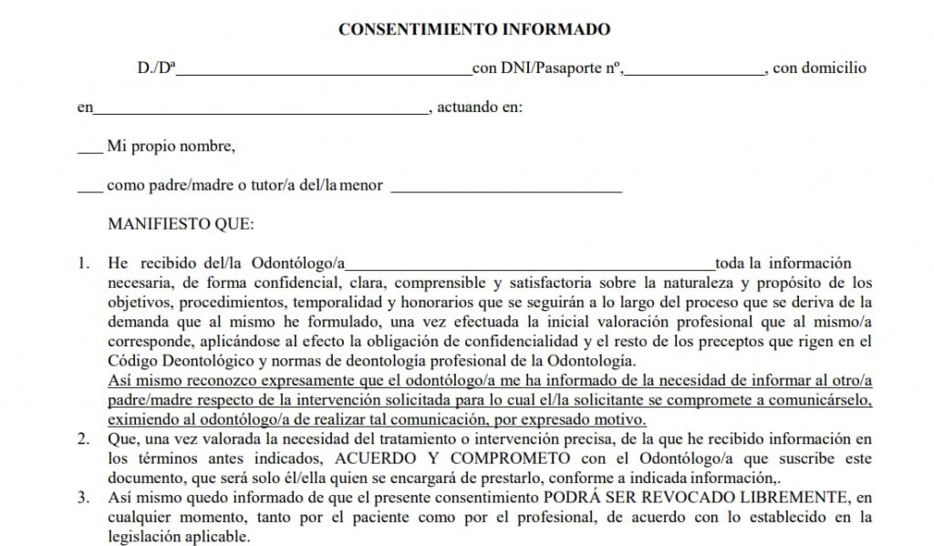 ¿Qué es el Consentimiento Informado en odontología? ¿Qué es el Consentimiento Informado en odontología?