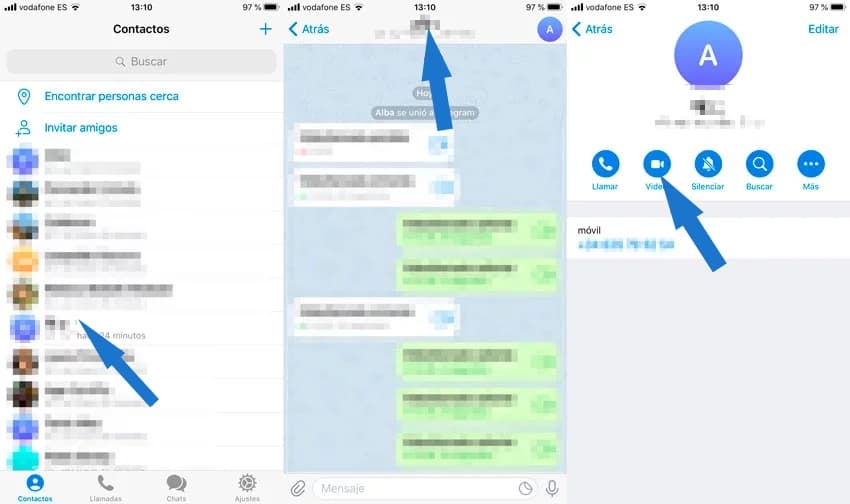 Compartir la pantalla en una videollamada de Telegram Web