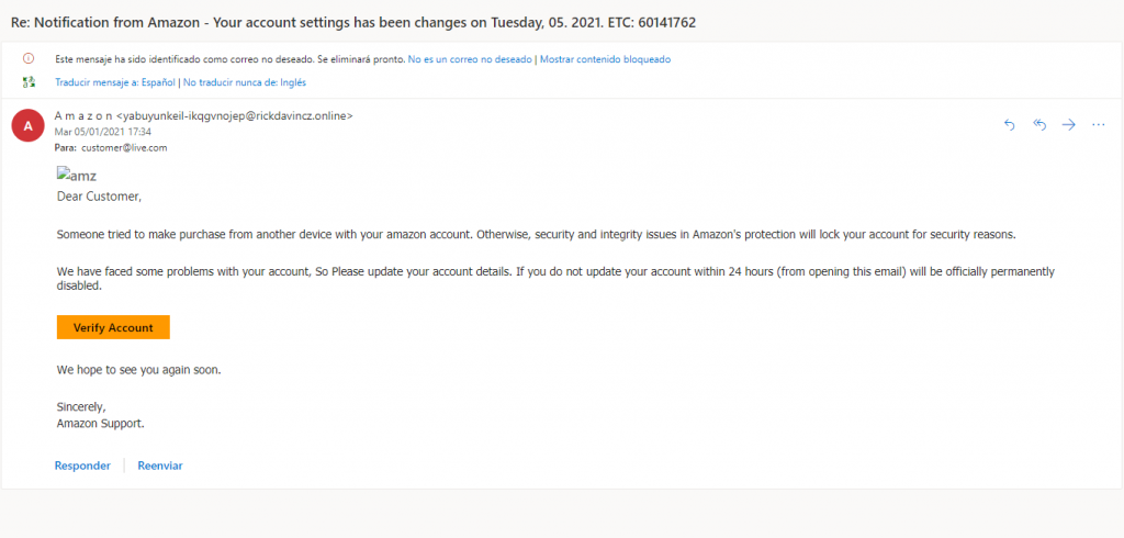 Cuenta De Amazon Bloqueada Por Actividad Inusual