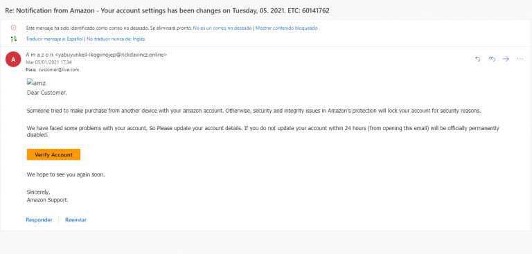 Cuenta De Amazon Bloqueada Por Actividad Inusual