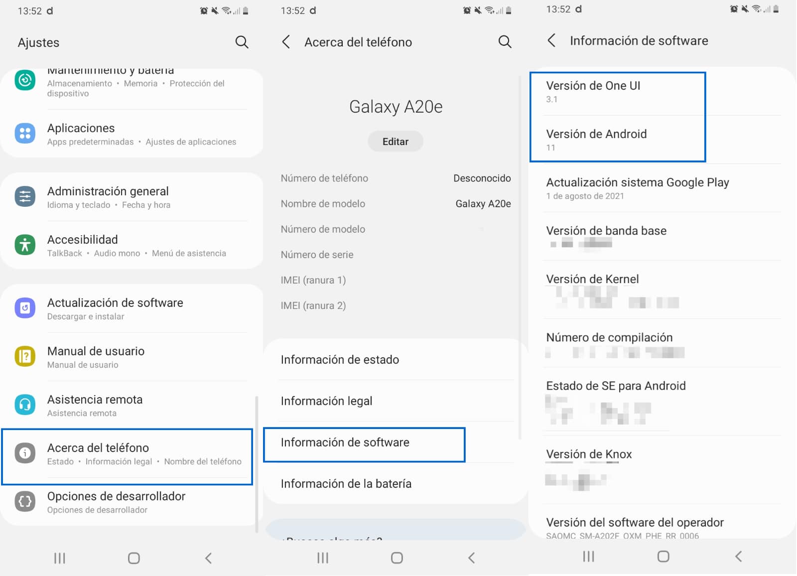Actualizar los teléfonos Android Samsung