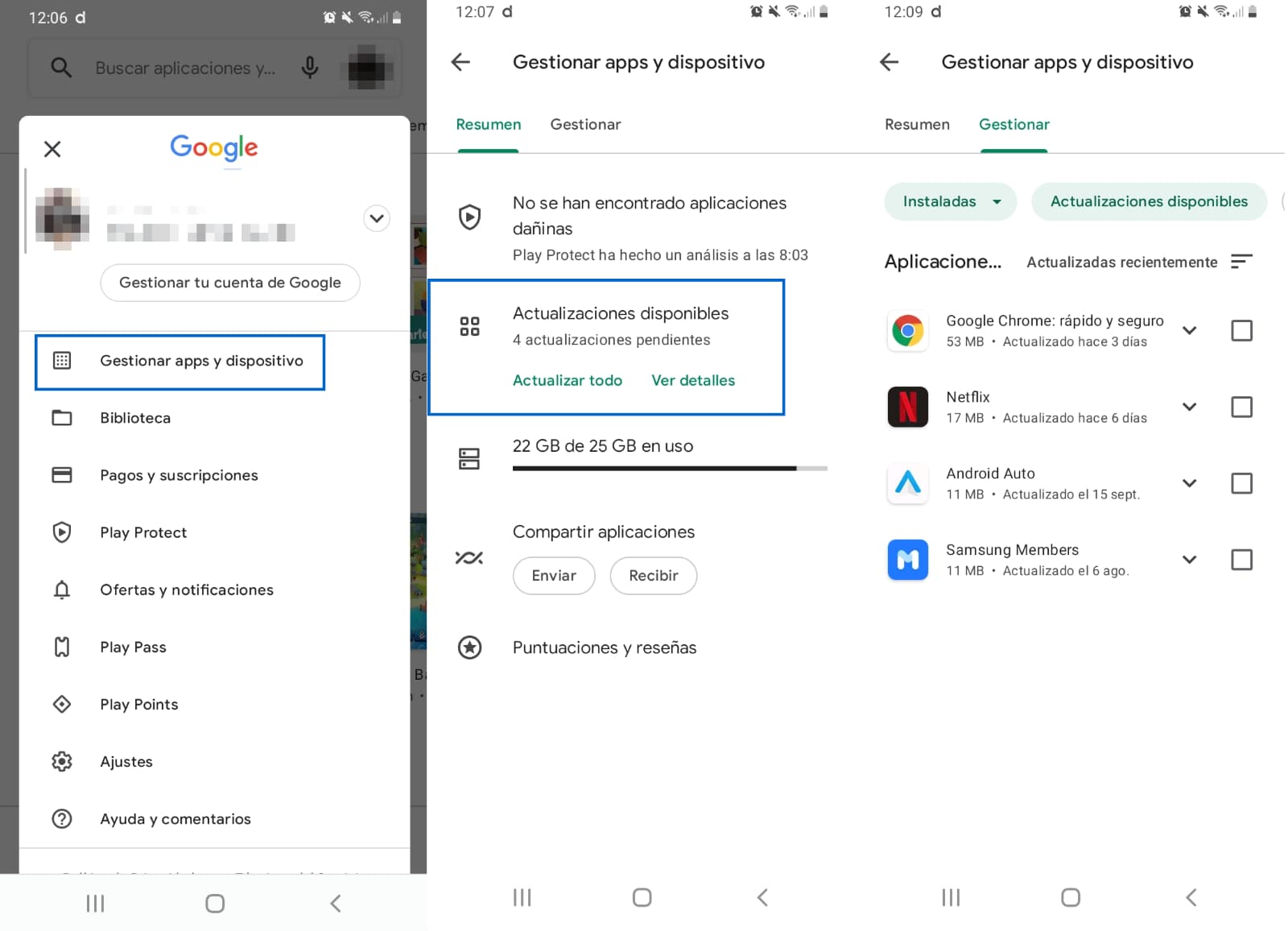Actualizar Google Chrome en Android